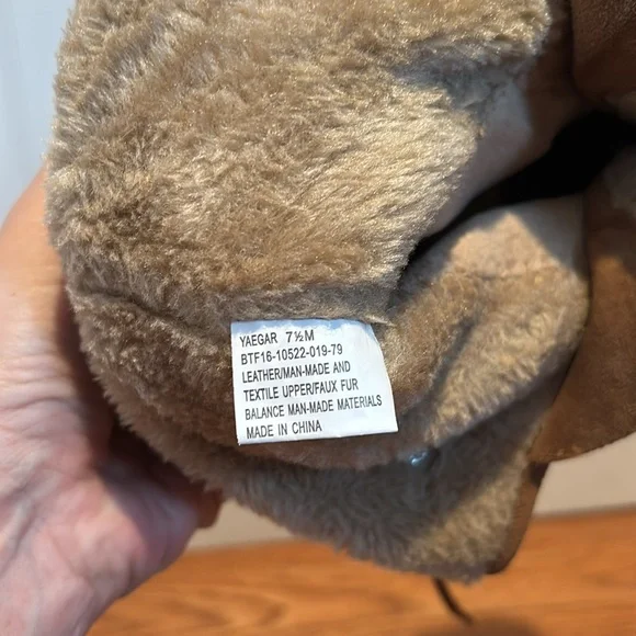 BareTraps Yaegar suede & faux fur adjustable lace up boots w/ Stay Dry System - Picture 9 of 16